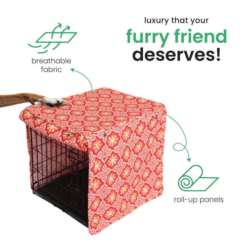 Molly Mutt Papillon Dog Crate Cover, 100% Cotton Canvas Cover with 2 Roll-Up Panels, Ideal for Dog or Cat Crate, Durable, Washable, and Free of Harmful Chemicals, 30" x 21" x 24" - Image 5